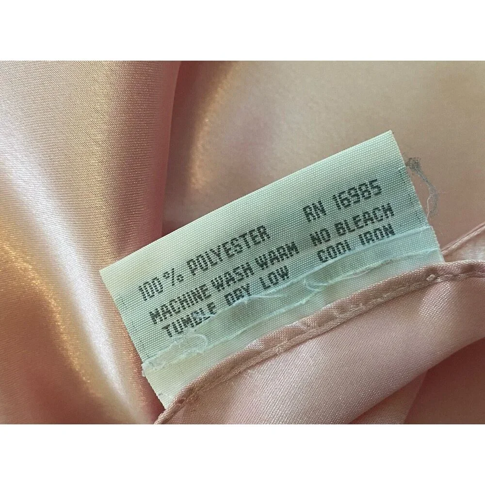 Vintage Val Mode Pink Lingerie Peignoir Sleep Gown Dress Ankle Length Size Large
